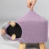 Square Stool Covers Thick Stretch Knitting Round Seat Covers Living Room Chair Cover Small Footstool Ottoman Slipcover Protector