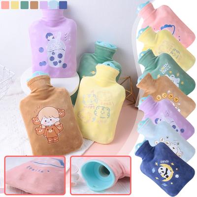 Hot Water Bottle With Cute Fleece Cover 500ml/1L Hot Water Bag For Hot And Cold Compress Hand Feet Warmer Neck And Shoulder Pain Relief