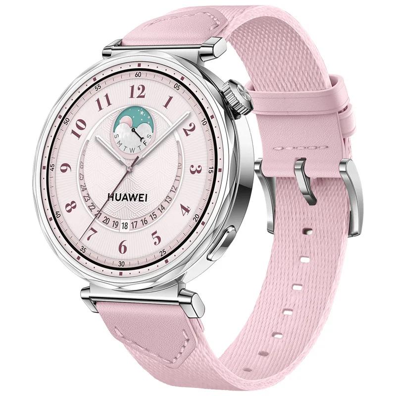 

18mm Official Nylon+Leather Strap For Huawei Watch GT5/4 41mm Women Braided Bracelet Wristband Huawei Watch GT5 Pro 42mm Correa Huawei GT5 Pro 42MM