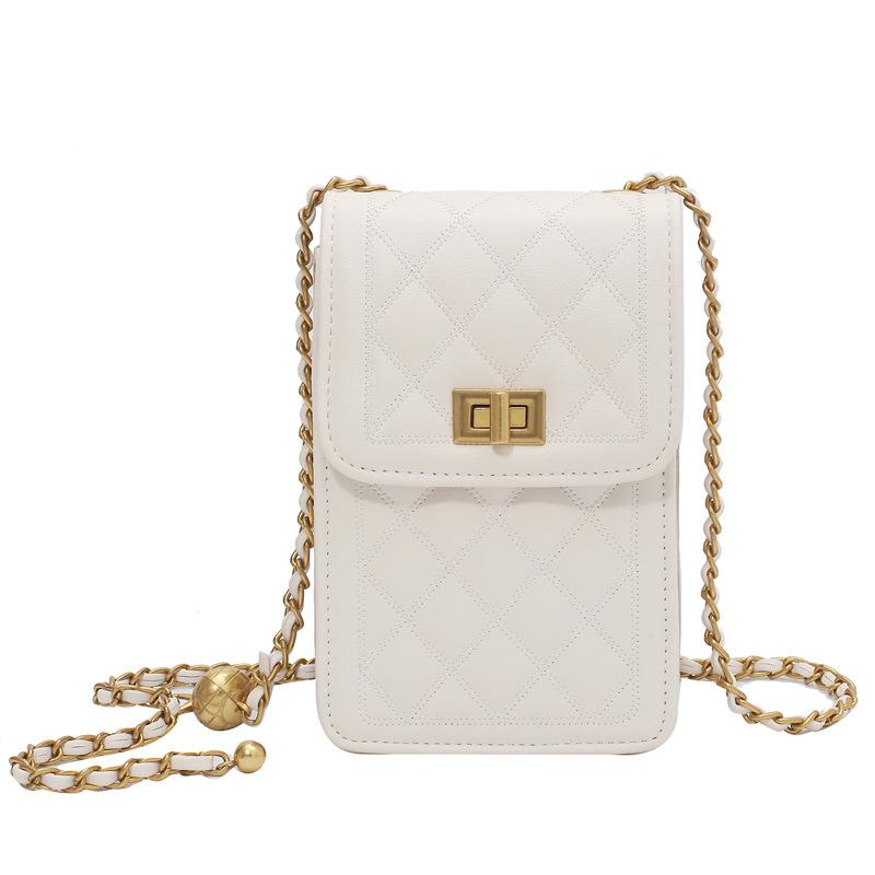 New women's bag fashion diamond bag women's fashion casual shoulder messenger bag texture chain bag