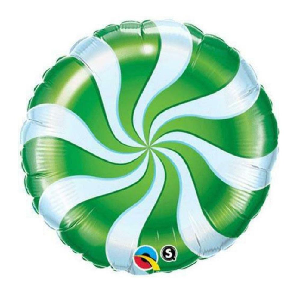 Qualatex Foil Balloon with Festive Candy Swirl Design