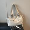 Women's Soft Leather Shoulder Bag Luxury Designer Handbag Ladies Solid Color Casual Large Tote Bag Messenger Commuter Sac A Main