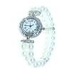 Japanese & Korean Style Pearl Rhinestone Heart Bracelet Watch - Women's Quartz Watch