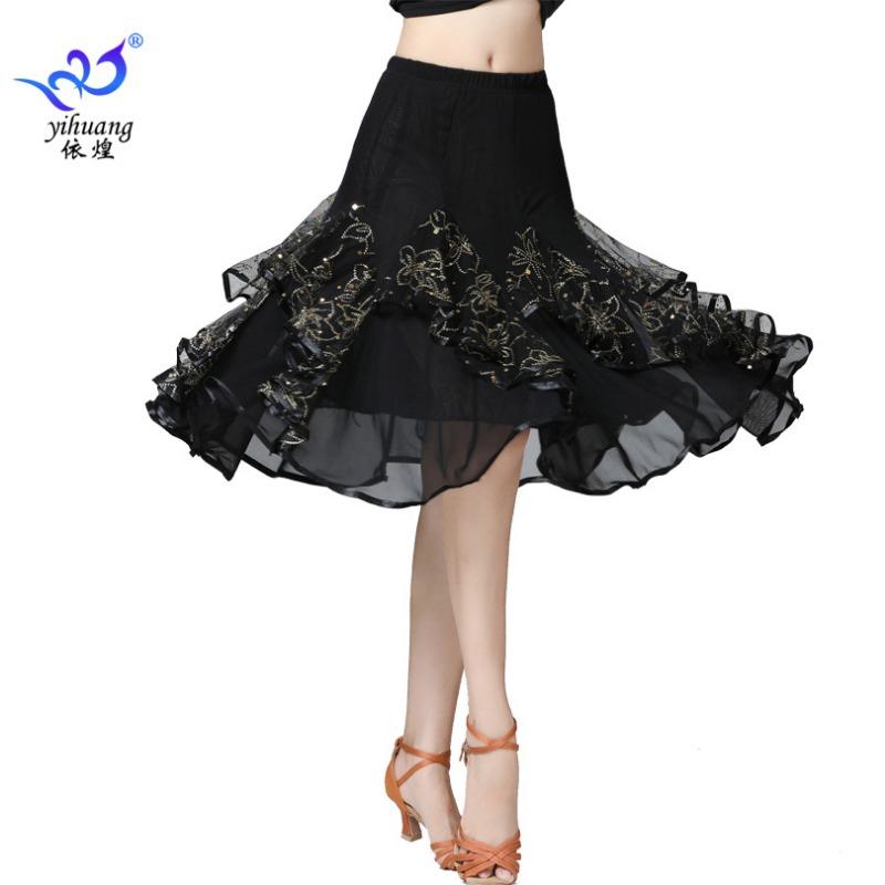 Sequins Ballroom Dress Stage Dress Mesh Dress Dance Practice Dress Latin Dress