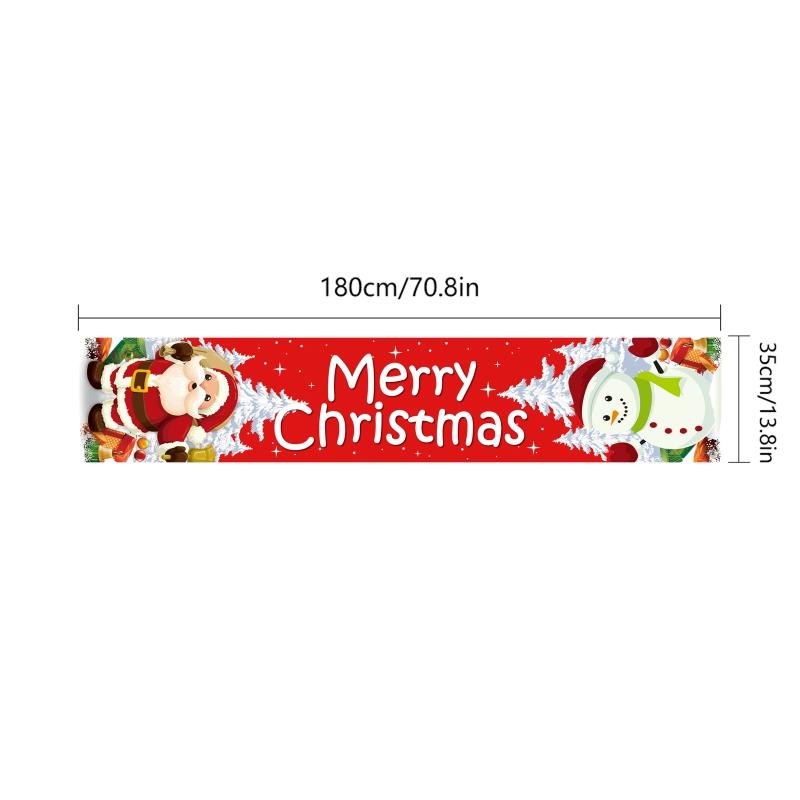 Christmas Table Runner Merry Christmas Decoration For Home Xmas Gifts Navidad Noel New Year 2024 Natal Tablecloth 180*35cm