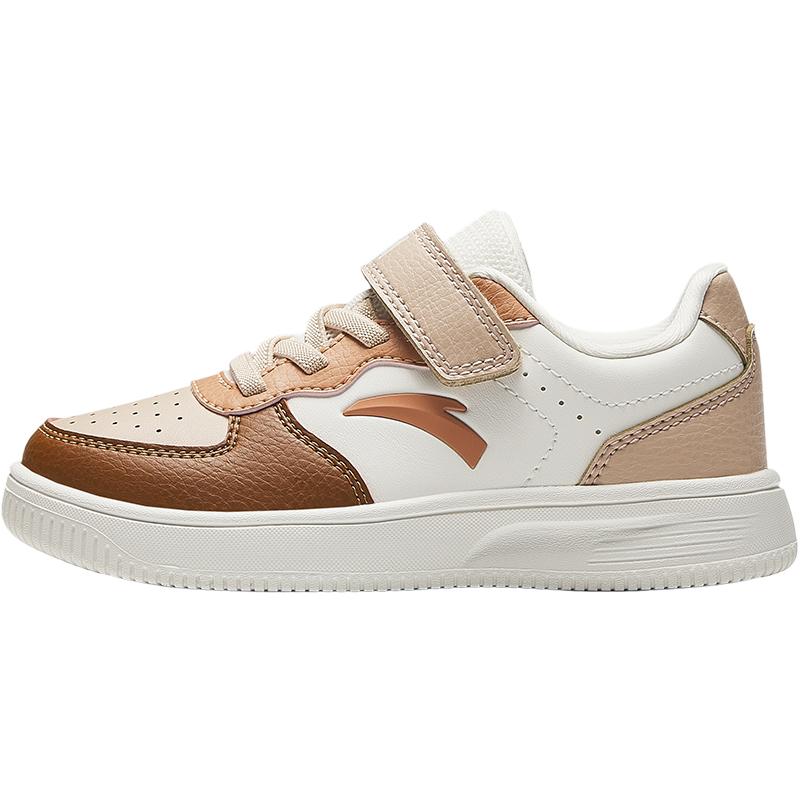 Anta Kids Lifestyle Series Synthetic Leather Trendy Versatile Fashion Lightweight Shock Absorption Low-Top Kids Skate Shoes A22449988-4