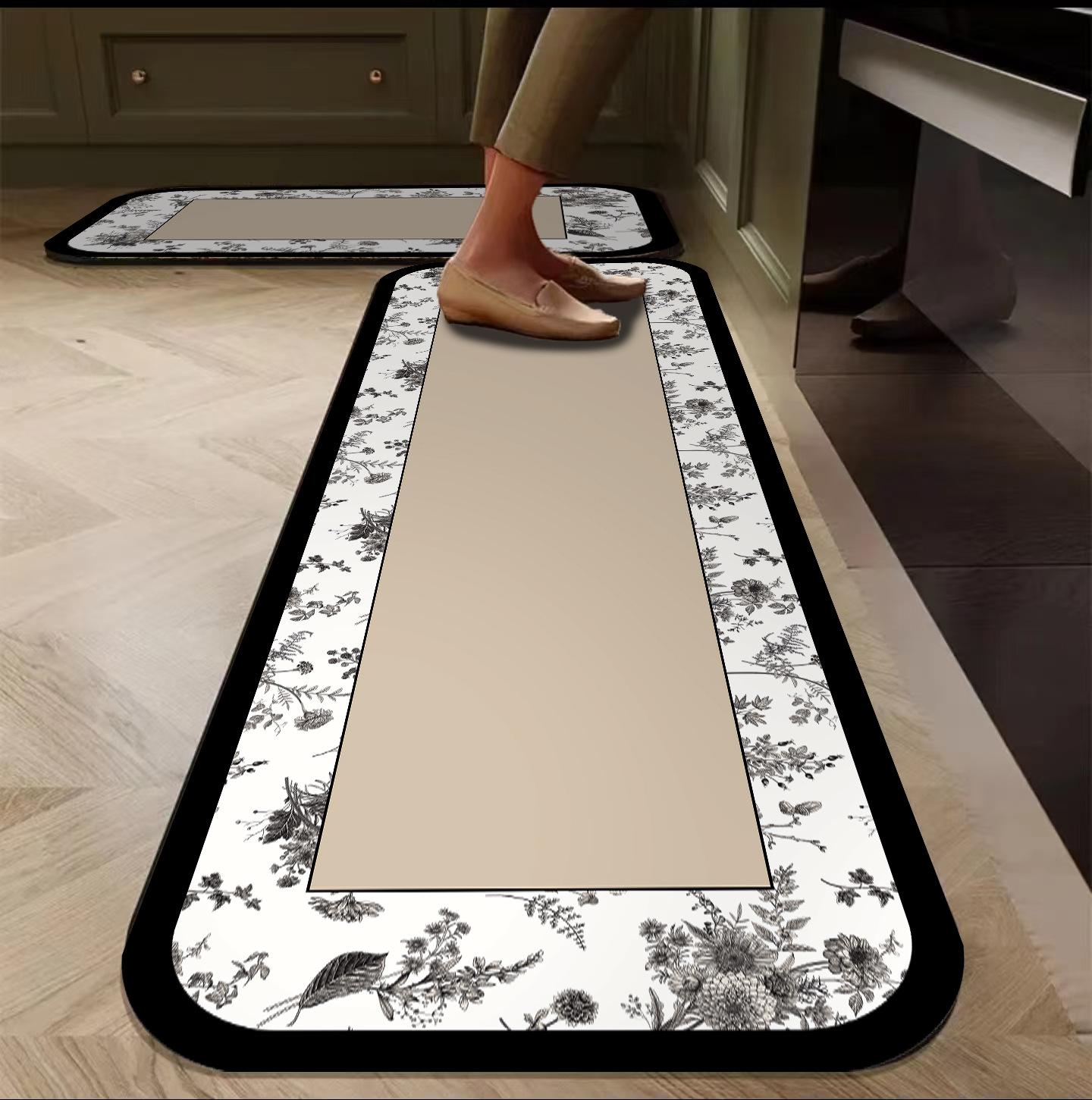 

Коврик для ванной Nordic Kitchen Diatom Mud водонепроницаемый и маслостойкий - впитывающий, протираемый, моющийся, нескользящий. 50×80 cm