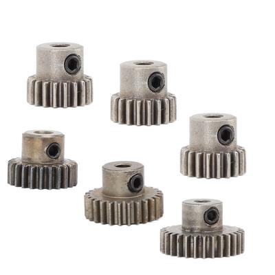 3PCS RC Car Motor Gear M0.6 3.175mm Bore Steel Powder Alloy Pinion Motor Gear Replacement