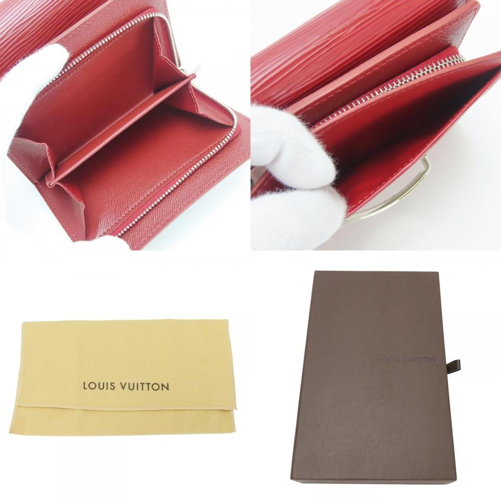 Used LOUIS VUITTON Tri-fold wallet Portefeuille Joy M6658M Epi Leather Ruby Everyday use