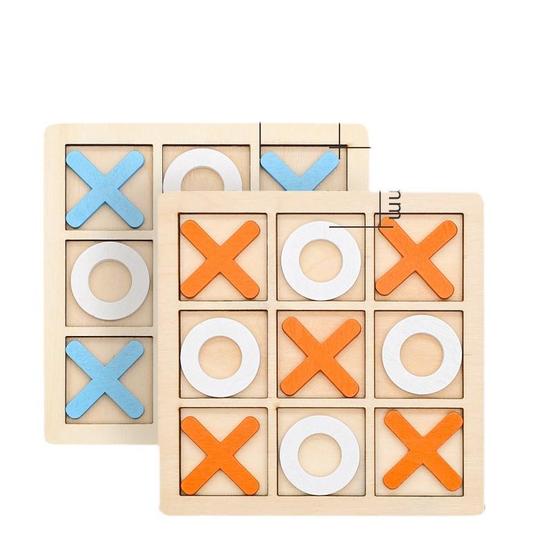 Cross-Border Wooden Tic-Tac-Toe: Early Education Puzzle Game for Kindergarten Logic Training