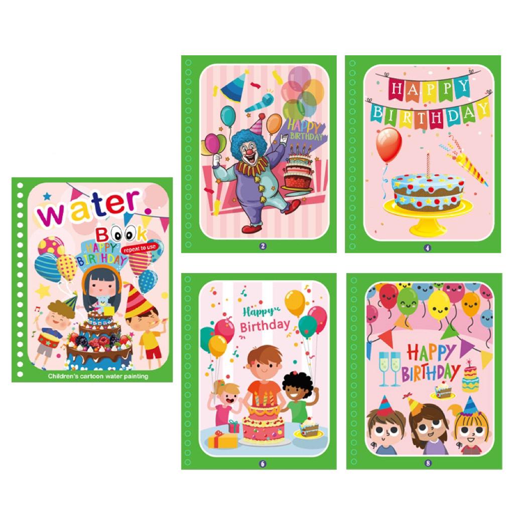 Kids Magic Water Painting Books Repeatedly Graffiti Clear Water Puzzle Album Male and Female Gifts Quiet Book