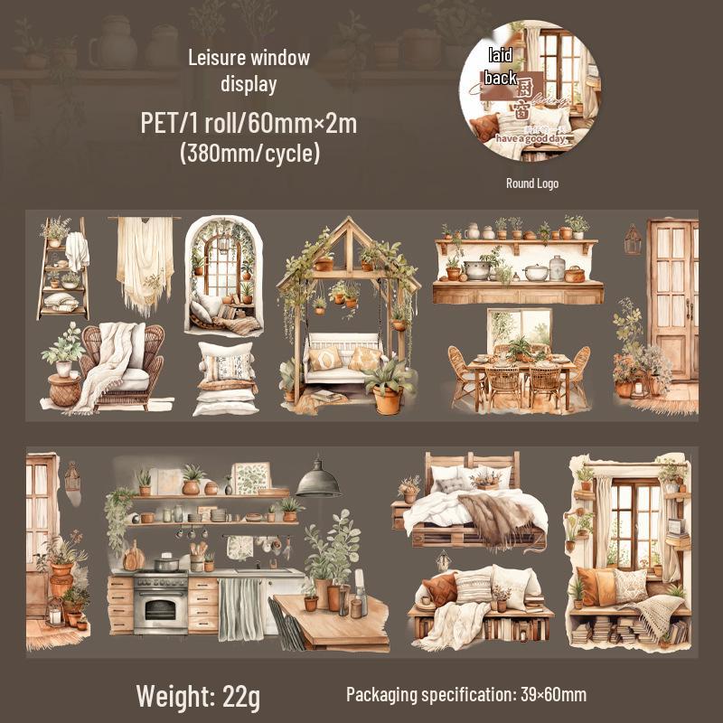 Beautiful Day Journal Stickers: 6 Styles for Creative Scene Design