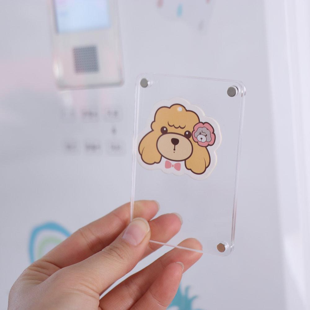 5pcs Acrylic Card Display Frame DIY Refrigerator Magnet Picture Frame  for Instant Photo