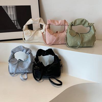 Bolsa de design moderno para mulheres, nova bolsa de ombro quadrada pequena, simples e inclinada para o verão, estilo coreano
