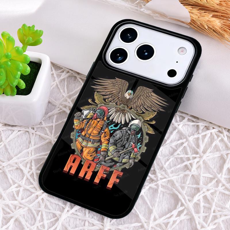 Firefighter Heroes Fireman Bumper Phone Case for iPhone 17 Air 16 15 11 12 14 13 Pro Max Shockproof Cover