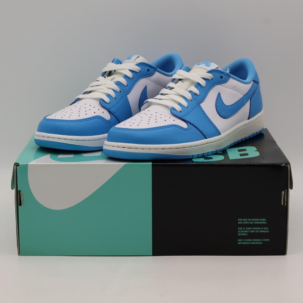 CJ7891-401 Nike SB Air Jordan 1 Low UNC Dark Powder Blue White (Men's)