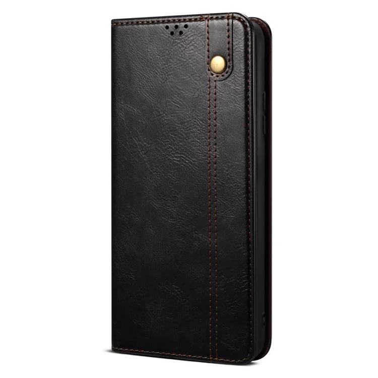 For Huawei Mate 60 Anti-Scratch Cover Waxy Crazy Horse Texture PU Leather Stand Wallet Phone Shell