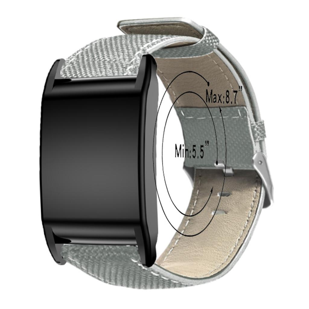 Watch Band for WHOOP 5.0 LIFE MG/5.0 Peak/5.0 One/5.0/4.0 Canvas + Leather Replacement Strap
