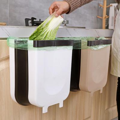 5L Wandmontierter, zusammenklappbarer Mülleimer, Küchenschranktür, hängender Papierkorb, Müll, Auto-Mülleimer, Wandmontage, faltbar, Reinigung