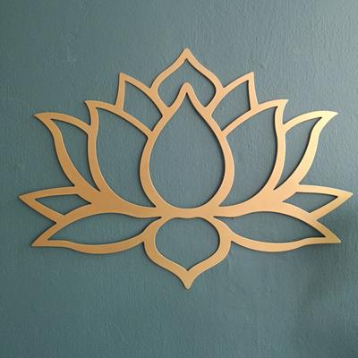 1 PC Lotus Metall Wandkunst, Lotusblume Dekor, große Wanddekoration, goldene Wandkunst, Brautparty Geschenk, modernes Wohnzimmer Dekor