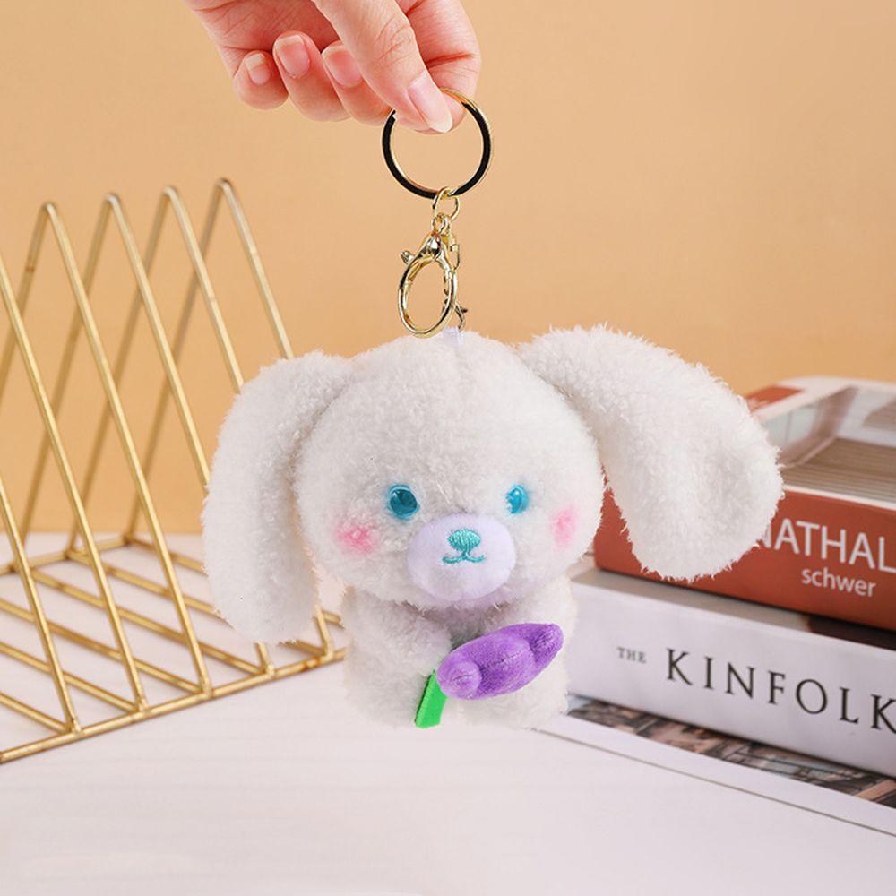

Bear Dog Rabbit Door Car Key Cartoon Key Chains Korean Keyrings Soft Stuffed Toys Bag Pendant