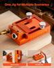 Pocket Hole Jig Kit, 12 Mm To 48 Mm Adjustable, Jig Pocket Hole System with Step Drill, Hex Wrench, Drill Stop Ring, Square Drive Bit, Plugs and