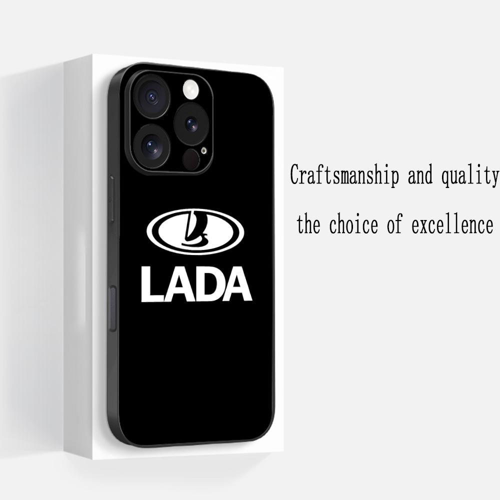 Cool Car L-la-Da Fashion Logo Design Phone Case For iPhone 17 16 E 15 14 13 12 Plus Mini Pro Max Soft Black Shockproof Cover