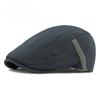 Unisex British Retro Flat Cap Breathable Linen Ivy Cabbie Hat Duckbill Painter Beret Cap Literary Hipster Casual Peaked Hat