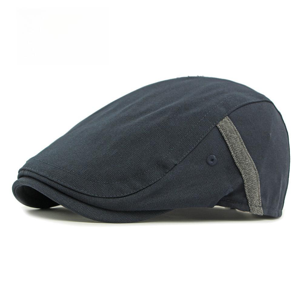 Unisex British Retro Flat Cap Breathable Linen Ivy Cabbie Hat Duckbill Painter Beret Cap Literary Hipster Casual Peaked Hat