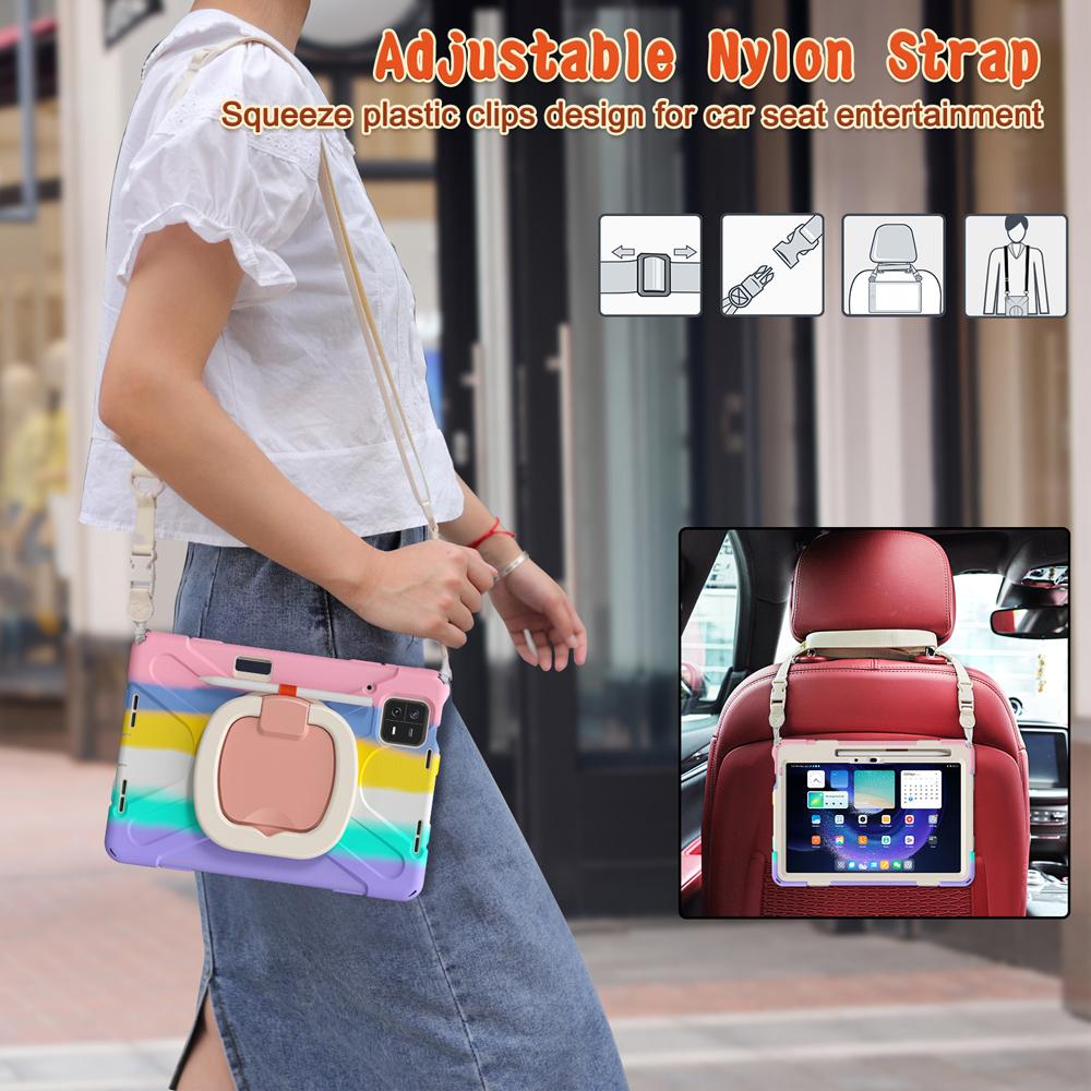 Custodie per Tablet Portatili in Silicone+PC per Xiaomi Pad8 Pad6 Pad7 Mi Pad 7 Ultra/7s/6s/5/6/7/8 Pro 8Pro Custodia Cover Shell con Supporto Rotante