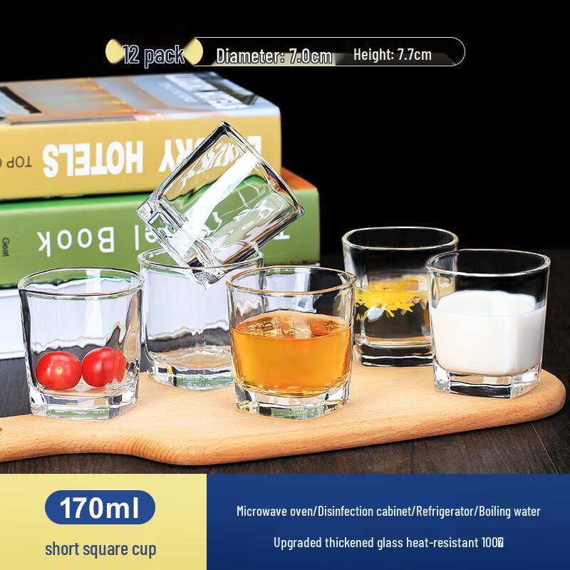 Tea Circulation 12-Piece Short Square Glassware Set