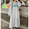 Women's Fashion Fall Winter Long Sleeve O-Neck Loose Waistline Casual Dresses