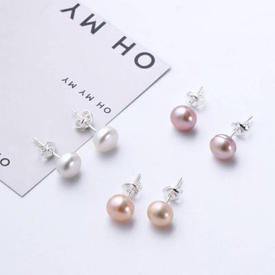 Farbe Einfach Party Temperament Mode Design Damenschmuck Koreanische Ohrringe Perlenstecker Ohrringe
