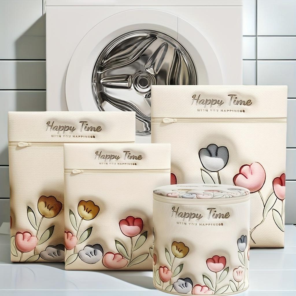 Polyester Laundry Bags, Rectangular Washing Machine Durable Pockets for Sweaters, Shirts, Socks, Underwear, Anti Deformation, Zippered, Woven,