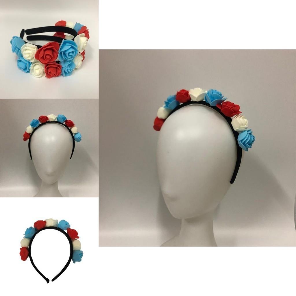 Elegant Flower Hair Accessories Headband For The Queen's 70th Platinum Jubilee Union Jack Inspired Design