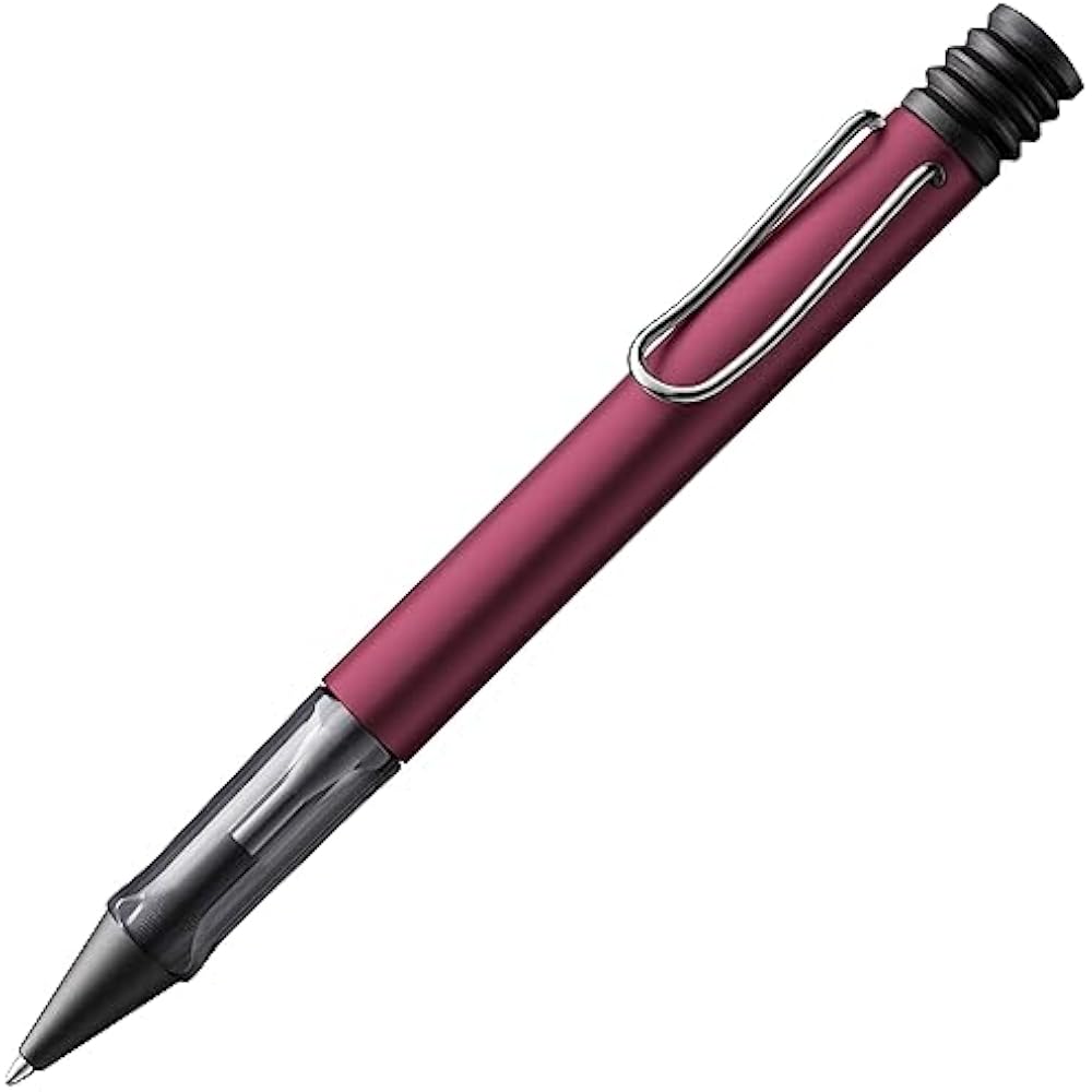 LAMY AL-Star Black Purple Ballpoint Pen - Clear Ergonomic Grip Pen Line Width M - Lightweight Alu...