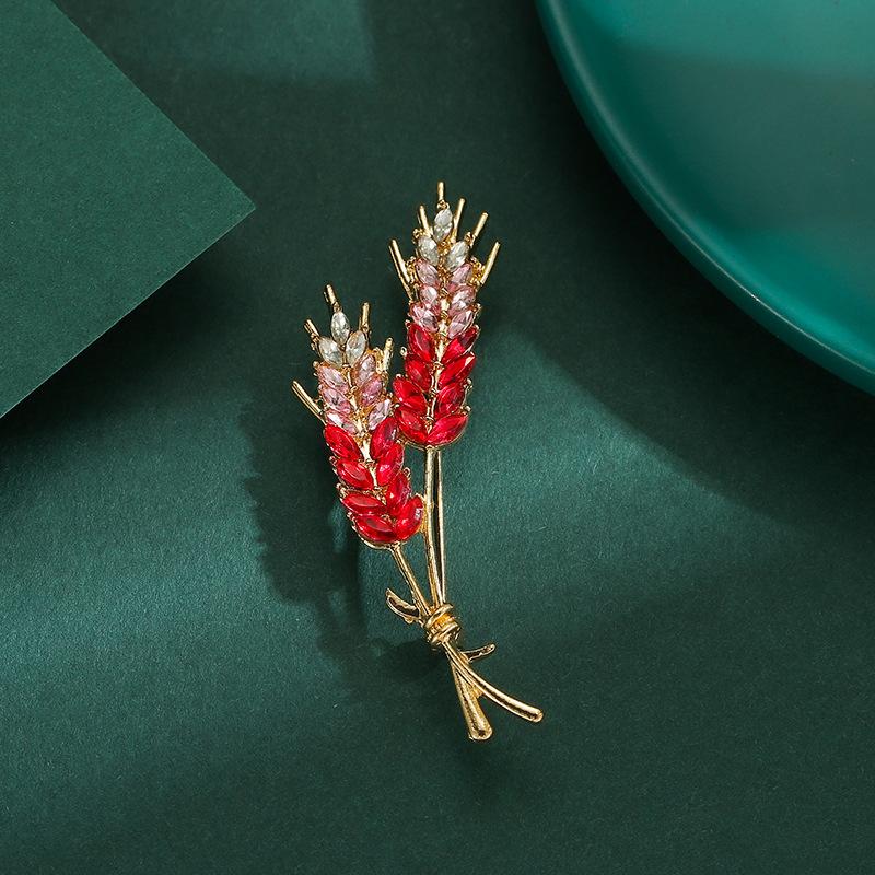 

Ladies Wheat Ear Brooch A High-end Light Luxury Exquisite and Fashionable High-end Suit Coat Brooch Accessory 308#