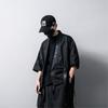 Japanese Traditional Black Kimono Cardigan Diablo Samurai Ninja Cosplay Suit Chinese Hanfu Style Coat Streetwear