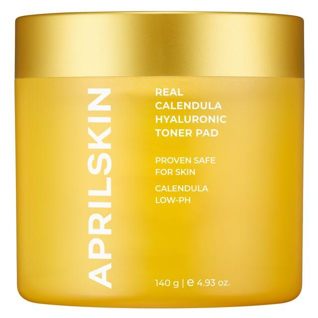 APRILSKIN - Тонер-пэды с гиалуроновой кислотой и настоящими лепестками календулы 60 pads
