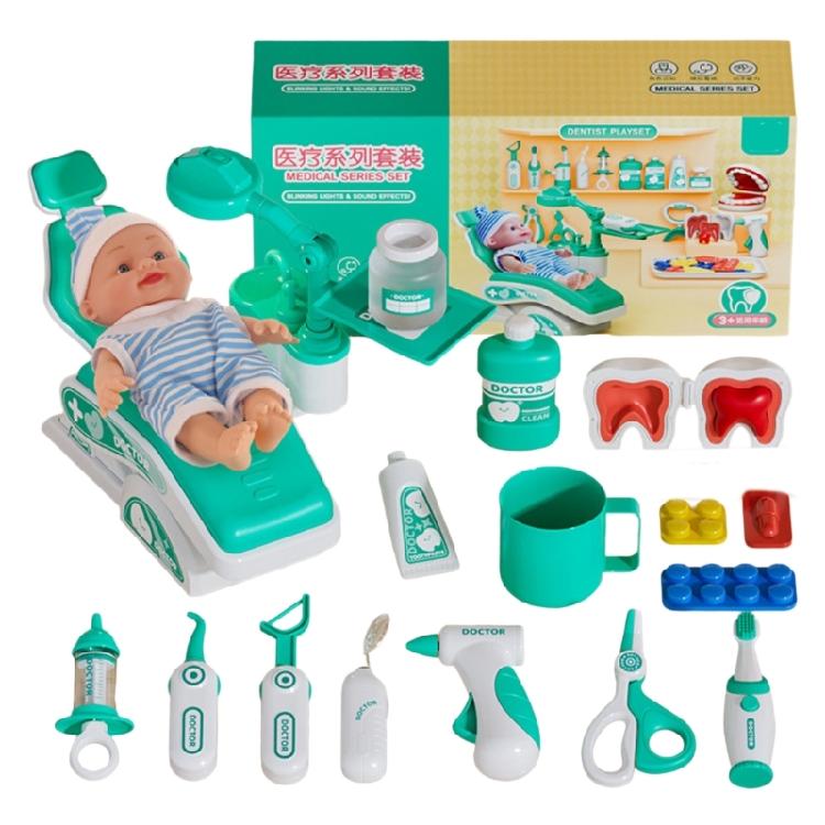 Children Pretend Play Doctor Dentist Kits with Realistic Doctor Tools and Accessories for Preschool Kids Fun Learning