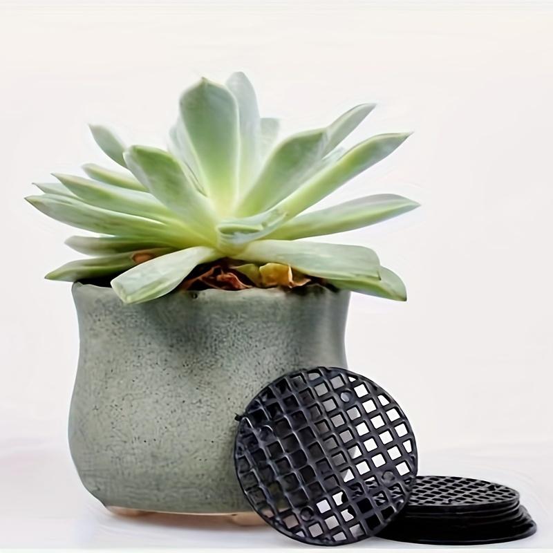 50pcs Heavy-Duty 1.77-Inch Round Plant pot liners - Leakproof, Insectproof, Breathable Drainage Mats with Circular Mesh Base