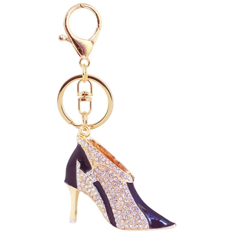 High Heel Shoe Key Holder Sparkling Keychain Portable Adorable Key Accessory Suitable for Backpacks Friendship Gifts