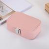 Pastel Double-layer Jewelry Storage Box for Earrings, Rings, and Necklaces - Portable PU Case