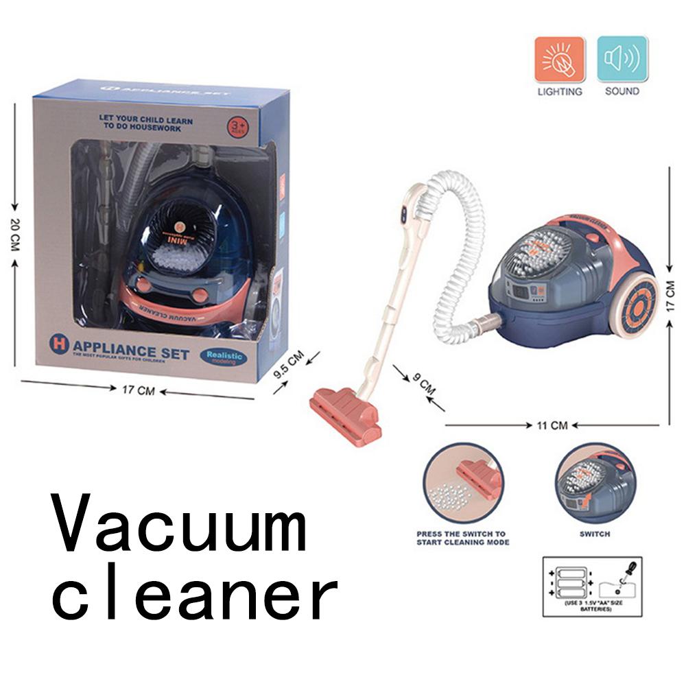 Juguetes de Cocina de Juego Eléctrico Aspiradora Escoba de Agua Exprimidor Doméstico Dispensador Lavadora Electrodomésticos de Simulación