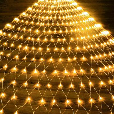 Solar LED Color Flashing Fishnet Christmas Waterproof Indoor Mesh Light String
