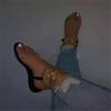 Summer Newest Style Flat Sandals Fashion Solid Color Chain Open Toe Outdoor Women'S Shoes Plus Sizehjn4