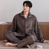 Flannel couple pajamas winter fleece thickened coral fleece men's and women's autumn and winter large size high-end loungewear set