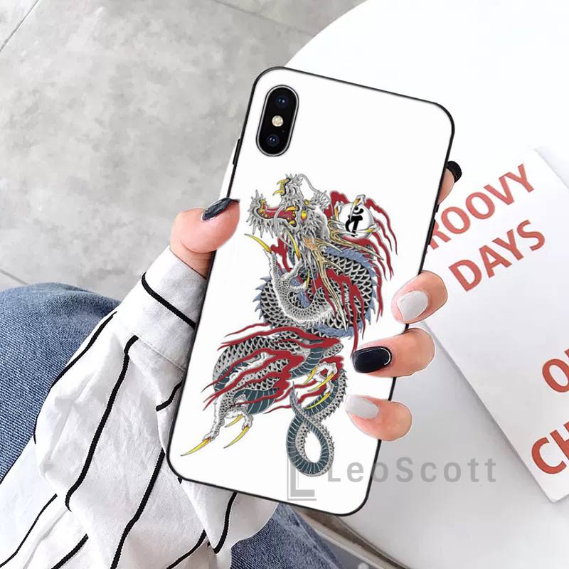 Coole weiche Telefonhülle mit Blumen-, Drachen- und Schlangenmotiv für iPhone 11 12 Pro XS MAX 8 7 6 6S Plus X 5S SE 2020 XR
