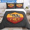 3PCS Rome Wolf Football club Printed Soft Bedding Set,Including 1pc Duvet Cover And 2pcs Pillowcases Perfect for Bedroom, Dormitory, Fan gift
