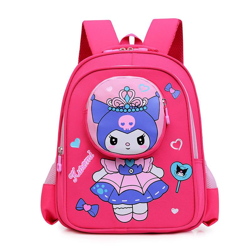 Adorable Cartoon Backpack For Kids Oxford Cloth Lightweight School Bag For Girls And Boys